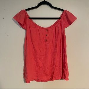 CORAL FLOUNCE TOP